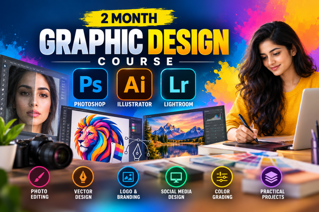 2 Month Graphic Design Course – Photoshop, Illustrator & Lightroom